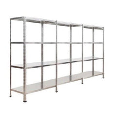 4 Katlı 3 Üniteli Bitişik Galvaniz Çelik Arşiv Depo Kiler Rafı