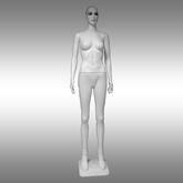 Bayan Tablalı, Makyajlı ve Rostasyon Kafalı Boy Mankeni