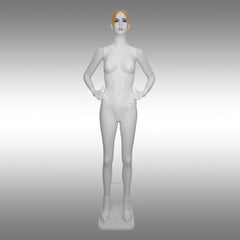 Bayan Tablalı, Makyajlı, Saçlı ve Tokalı Boy Mankeni