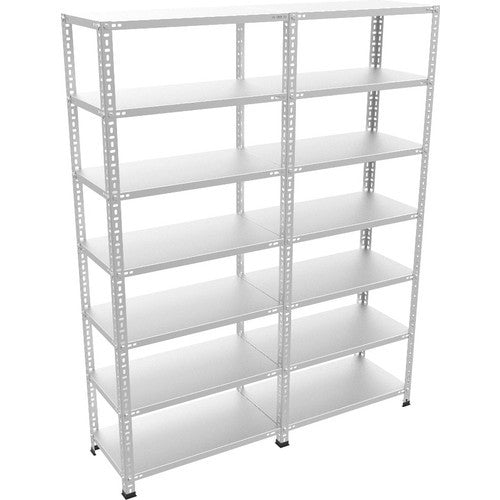 7 Katlı 2 Üniteli Bitişik Galvaniz Çelik Arşiv Depo Kiler Rafı