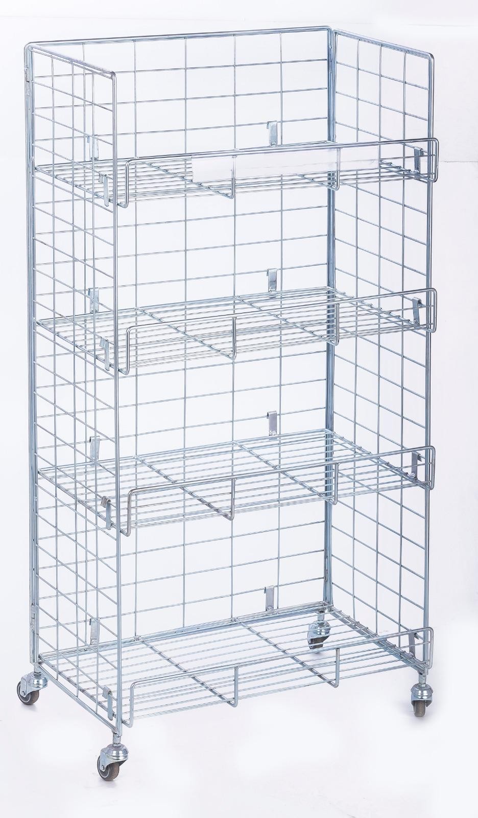 4 Katlı Katlanır Teşhir Sepeti