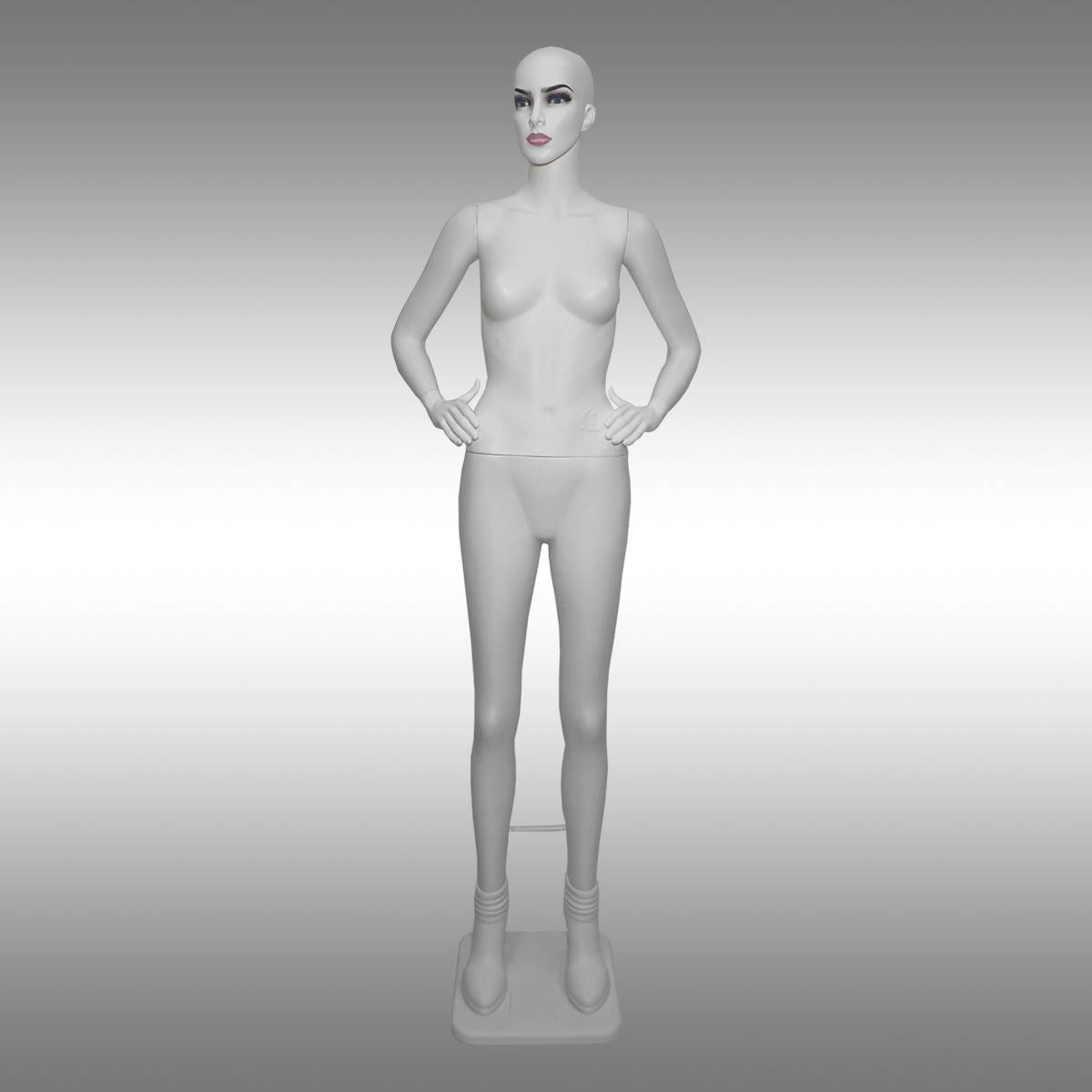 Bayan Tablalı, Makyajlı ve Rostasyon Kafalı Boy Mankeni