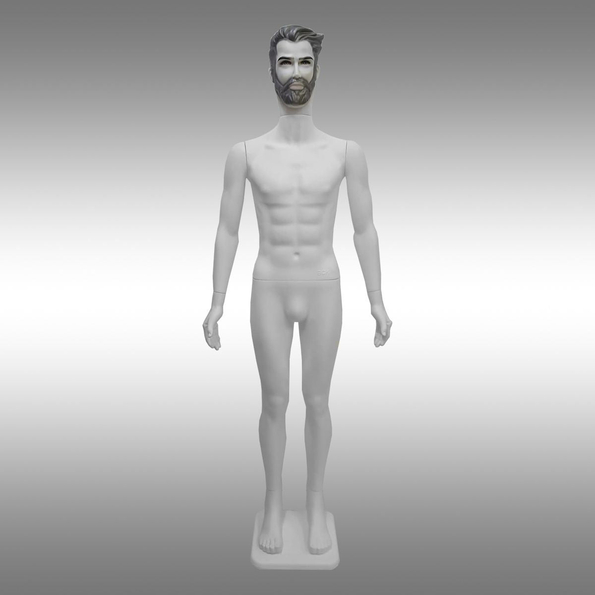 Erkek Tablalı, Makyajlı ve Sakallı Model Boy Mankeni