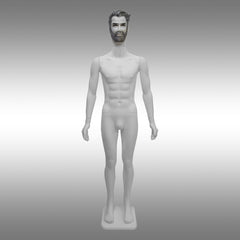 Erkek Tablalı, Makyajlı ve Sakallı Model Boy Mankeni